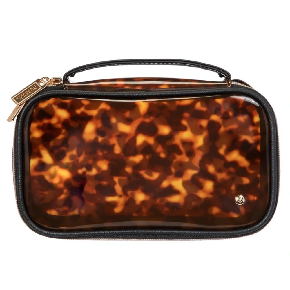 Stephanie Johnson Miami Clearly Tortoise Claire Medium Make-up Case-NWT